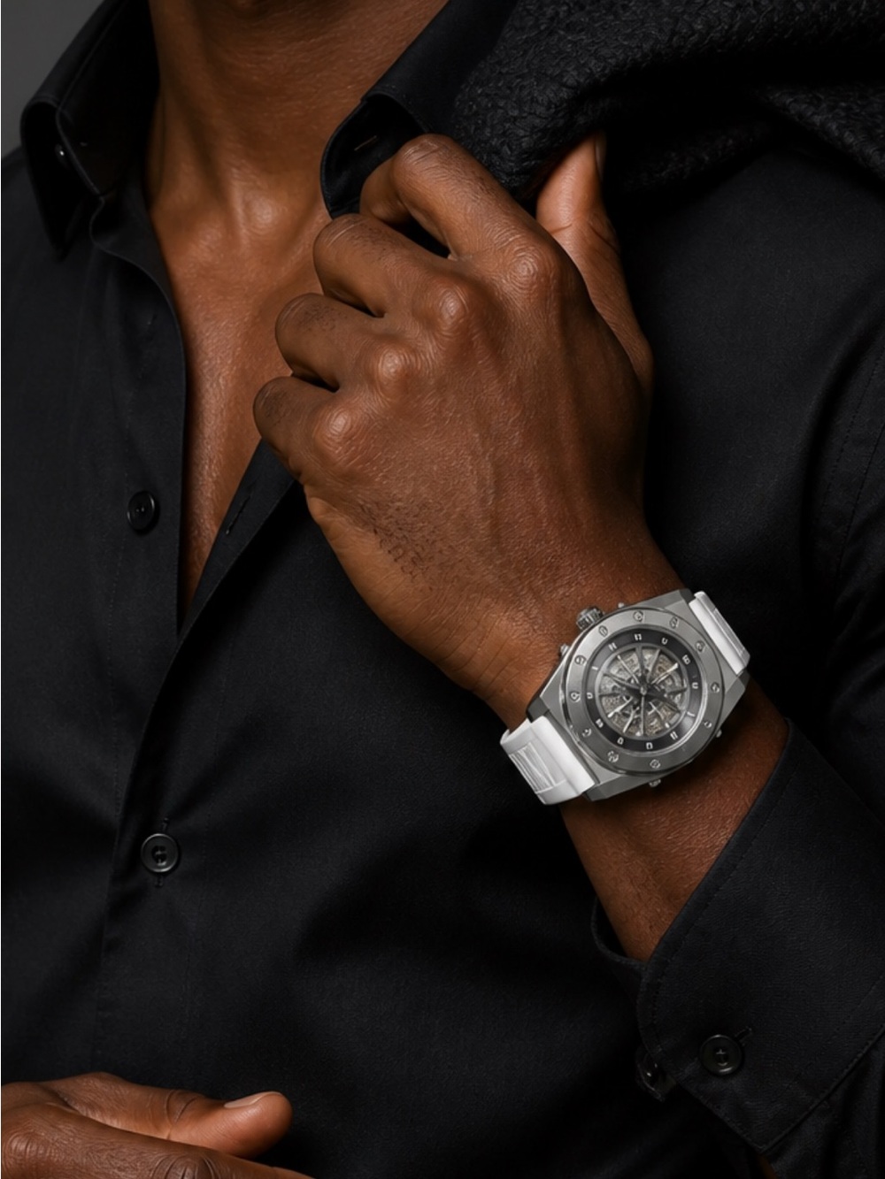 Invicta stainless steel Chronograph Watch with White silicone Strap